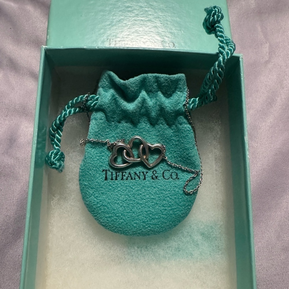 Tiffany & co 3 open heart necklace 925